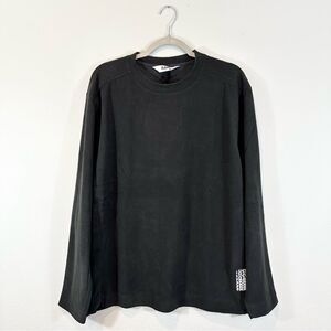 NWT Rains Black Fleece Sweatshirt Size L Unisex